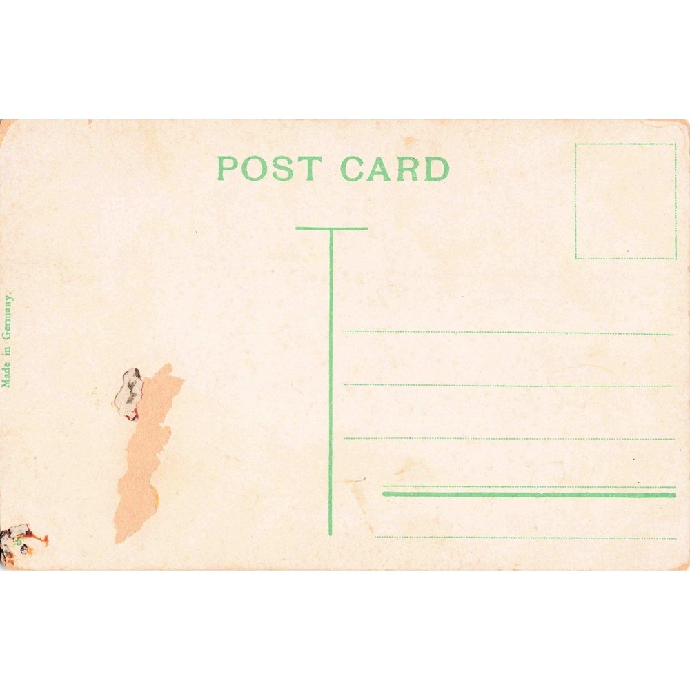 Vintage Tavern Scene Postcard We're Feeling Much at Home Made in Germany VG- - Picture 2 of 2